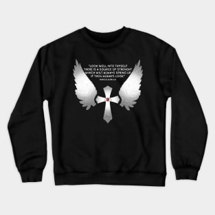 Stoic Quote by Marcus Aurelius Crewneck Sweatshirt